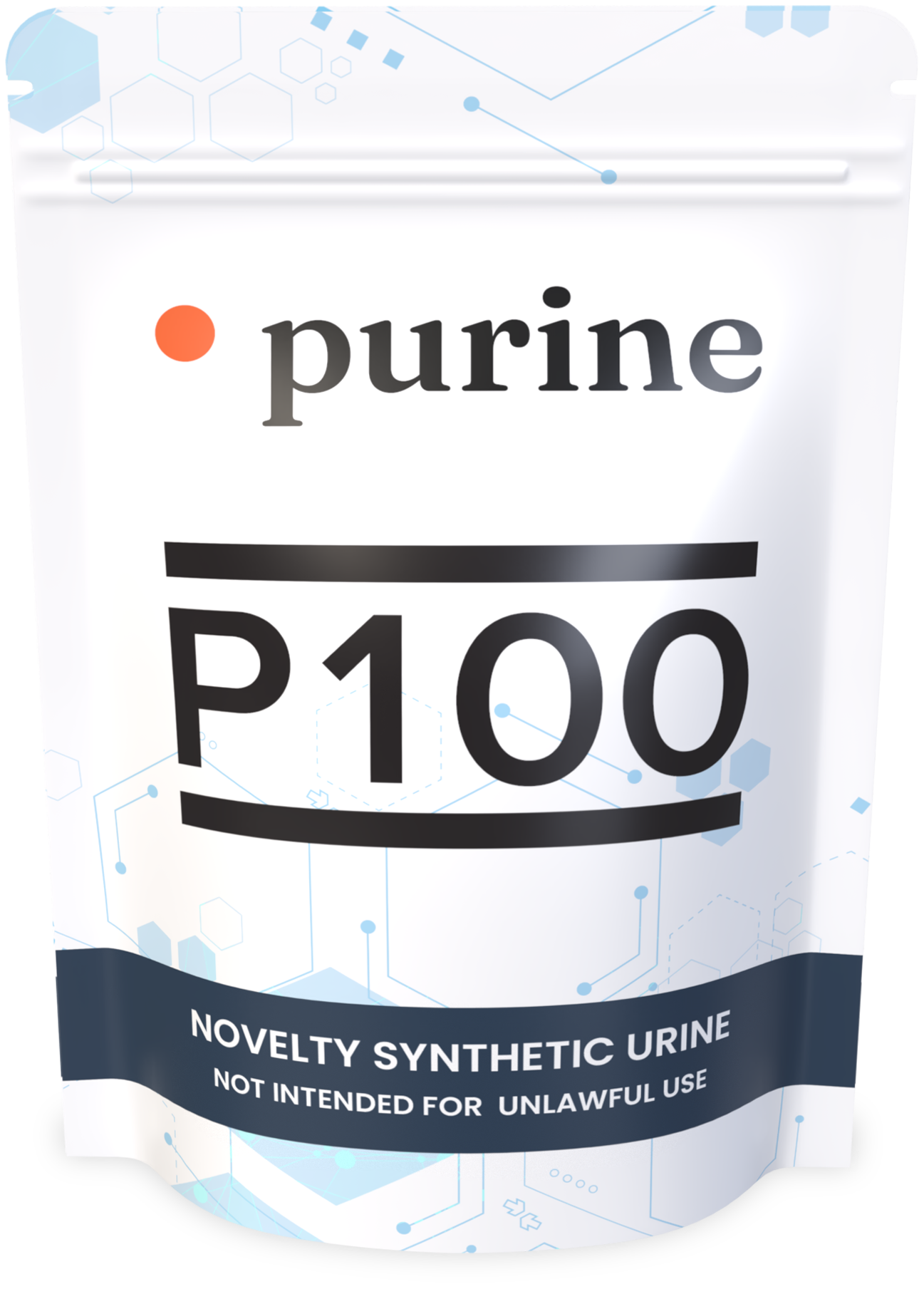 P100 Powdered Synthetic Urine Kit by Purine — complete kit on white background